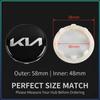 4 Pezzi 58MM Coprimozzi Centrali per Ruote Auto Badge Coprimozzo Cerchione Emblema Styling Per Kia Sauer CUB CEED Cerato Forte K8 K900 Optima Picanto RIO VG Ray EV