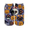 Funny 3D Printing Halloween Pumpkin Castle Short Ankle Socks Horror Theme Role Playing Couple Socks Halloween Gift