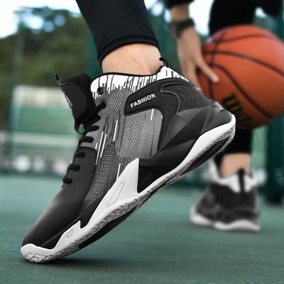 Basketballschuhe Herbst und Winter High-Top Leder Mittelschüler Sportschuhe Samt Zwei Baumwolle