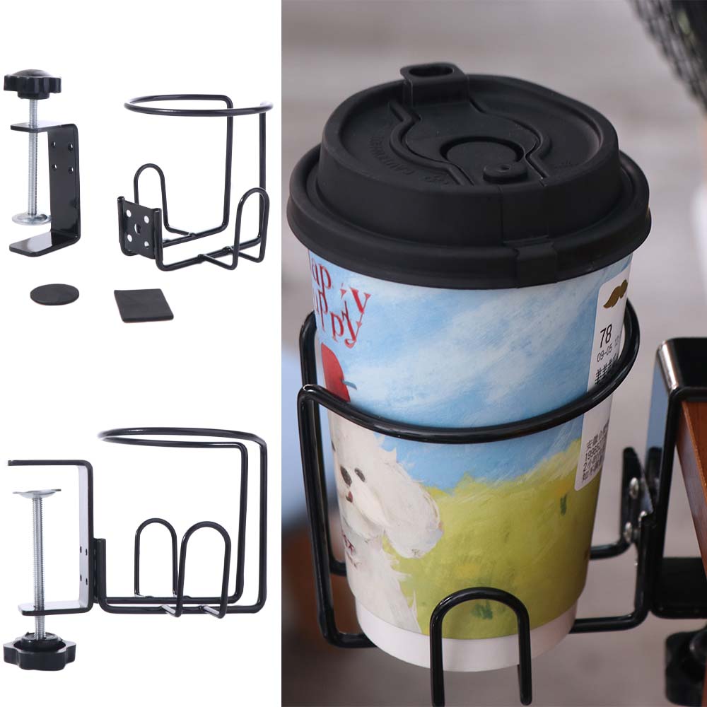 Horizontal Vertical Mount Water Bottle Storage Tray Universal Desktop Mug Rack  Office