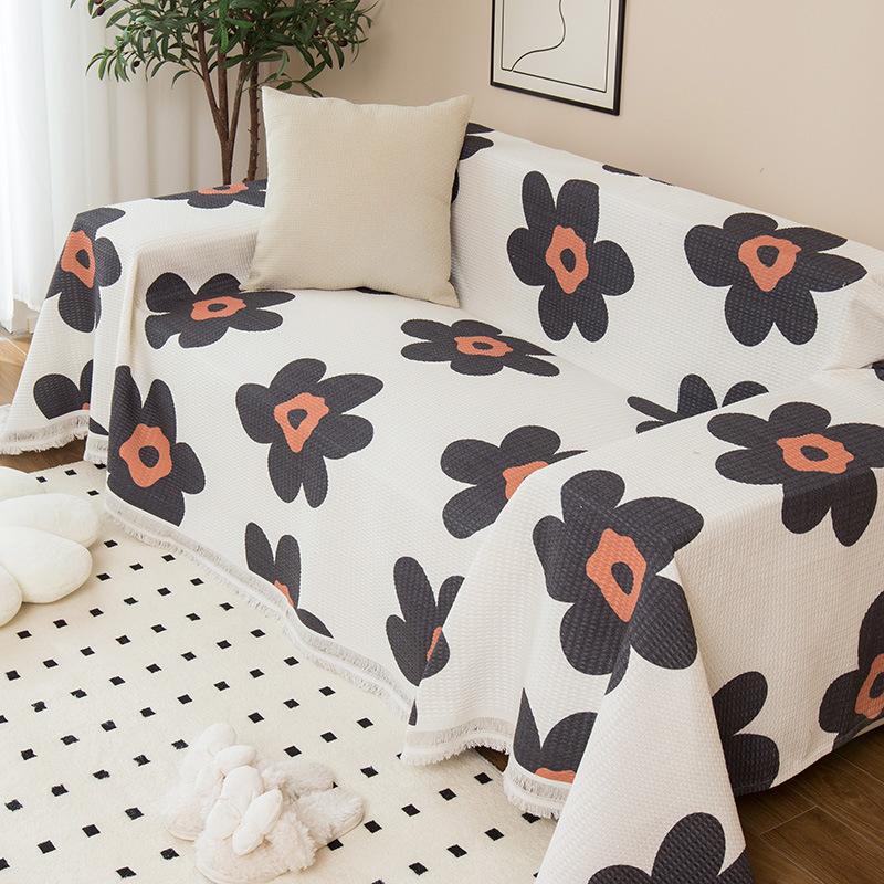 Nordic Ins Wind Sand Hair Towel Full Cover Cloth Cotton Dust Cover Sofa Cover Blanket Four Seasons General Sofa Cushion Cover Cover