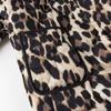 Winter Damen Festival Street Fashion Animal Print Revers Jacke