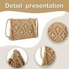 Women'S Crossbody Bag, Hollowed-Out Straw Braided Tassel Women'S Zipper Crossbody Bag, Suitable for Seaside Beach Vacation Use