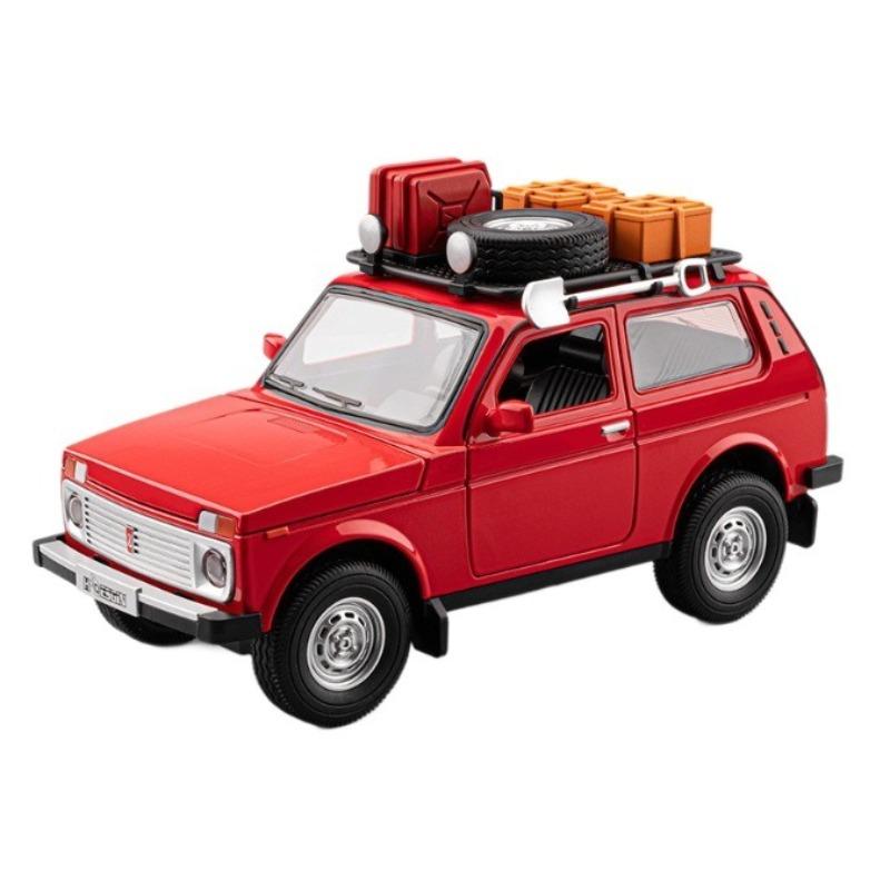 1/24 Russian LADA NIVA WILD VERSION Alloy Car Model Sound and Light Pull Back Children's Toy Collectibles Birthday Gift