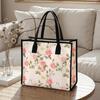 Floral Tote Bag Stylish Casual Handbag for Daily Use Lightweight Shoulder Bag