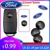 New 2026 Car Sticker For Ford 14mm/21mm Aluminum Car Remote Key Shell Emblem Sticker For Ford S Max Ford Focus Mk2 Mk3 Fiesta Mk