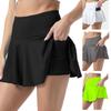 Jednobarevné sportovní sukně s kapsou na telefon, tenis, golf, jóga, aktivní sukně