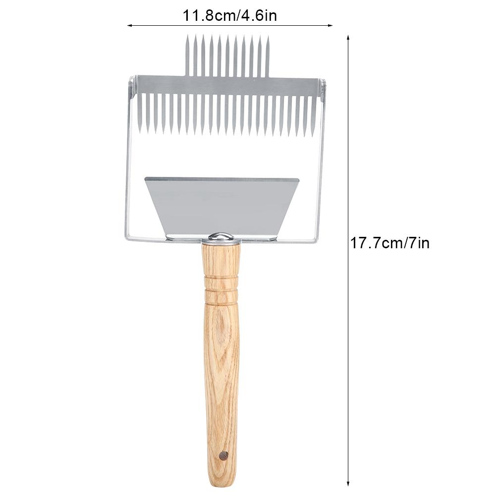 Stainless Steel Beehive Knife Scraper Beekeeping Uncapping Fork Tool Equipment with Wooden Handle