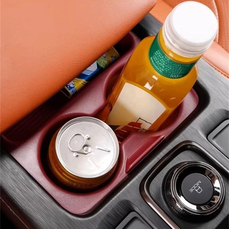 For GWM Haval H9 2024 + Car Style Center Console Armrest Storage Box Water Cup Holder Organizer Container Tray Cover Accessories