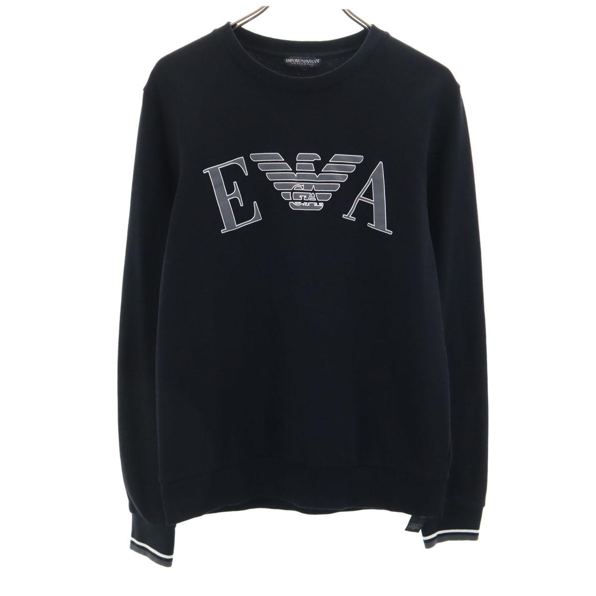 

Emporio Armani Long sleeve sweat trainer S black Back brushed Men s Used