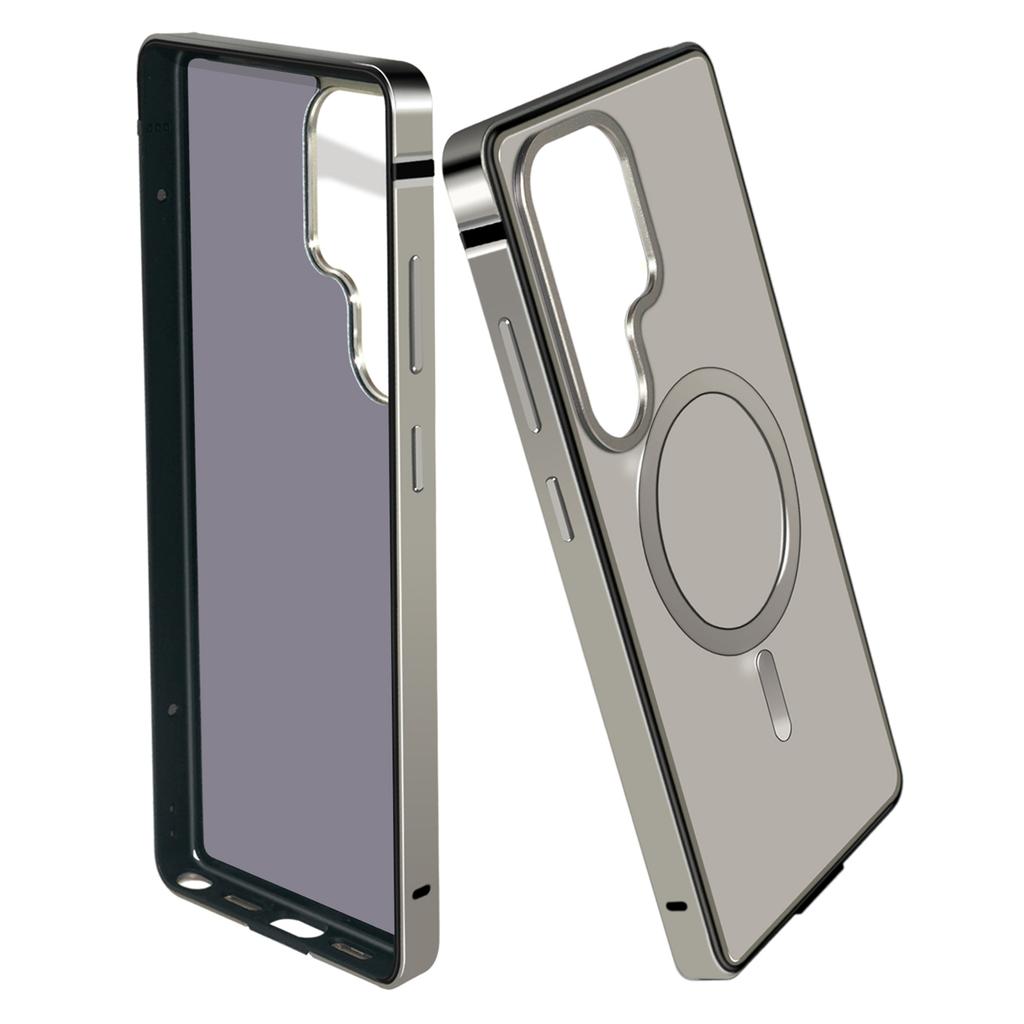 For Samsung Galaxy S25 Ultra Case Metal TPU Frame PC Back Phone Cover Compatible with MagSafe