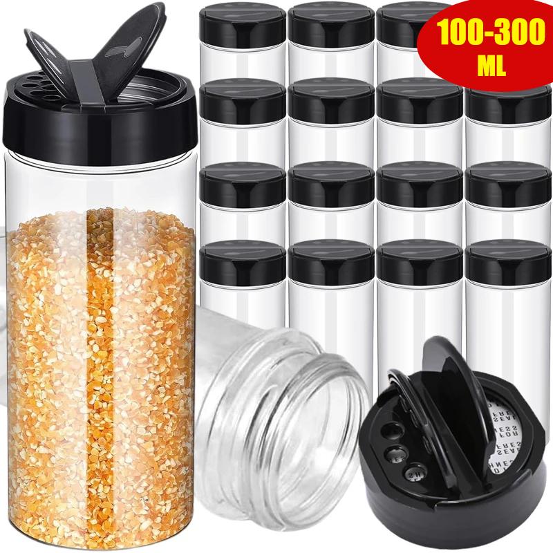 1Pieces 100/130/150/200/300Ml Spice Bottles Jars Clear Seasoning Bottles Bbq Clear Salt Pepper Shakers Kitchen Condiment Bottle