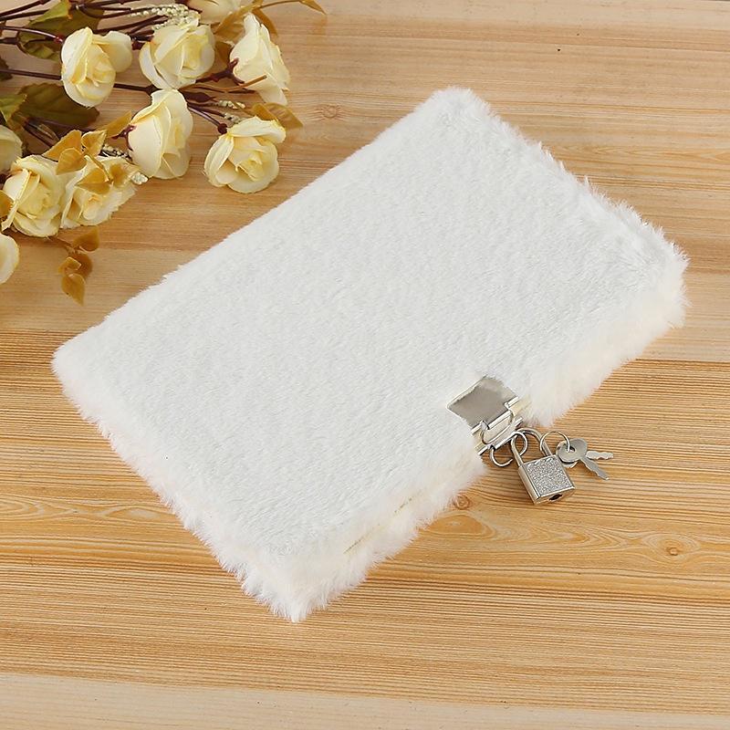 Neues A5 kreatives schönes Studenten-Plüsch-Tagebuch-Buch-Notizbuch mit Schloss, Schulgeschenk