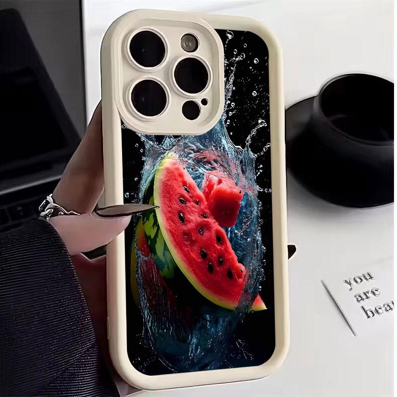 Refreshing and Delicious Watermelon Phone Case For IPhone 16 15 14 11 13 12Pro Max 7 8Plus X XR XS SE Soft Shockproof Back Cover
