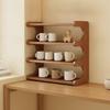 Screwless Bamboo Desktop Storage Rack | Rounded Smooth Edges, Warm , for Office 2 Tier 30CM