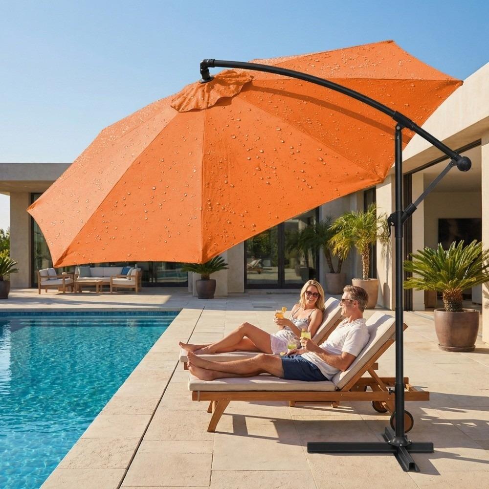 Polyester Umbrella Replacement Canopy Outdoor Umbrella Top Cover  Backyard Shade Cover
