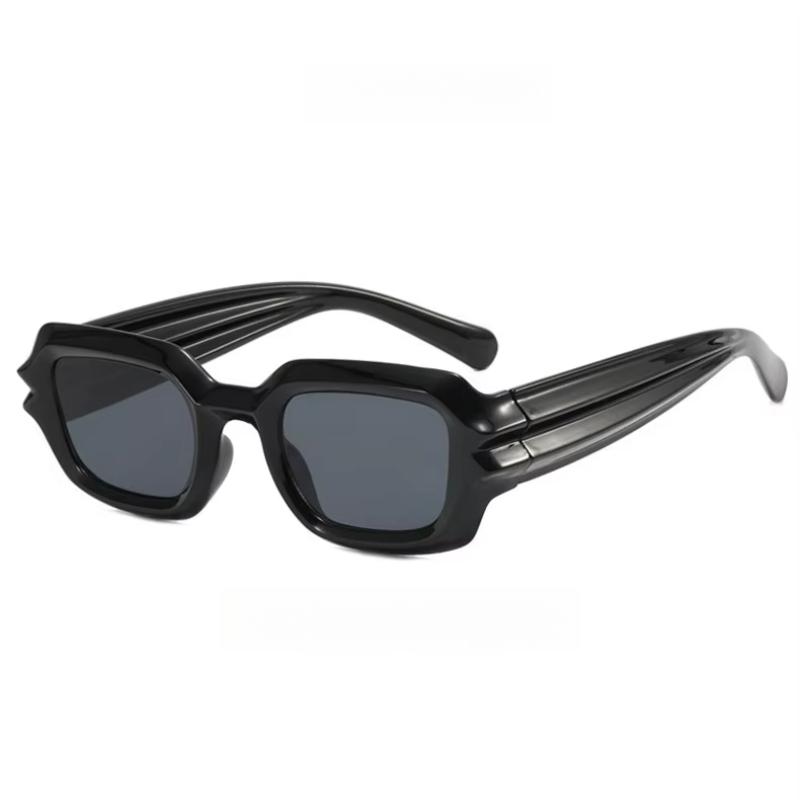 Quadratische Retro Schwarze Mode Sonnenbrille Hip Hop Punk Passform Alltag Urlaub Straße Accessoires