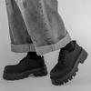 Men's Plus Size Thick Sole Leather High Heel Casual Shoes - Height Increasing Lace-up Loafers