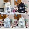 Cute Starry Pattern Girls Backpack With Nylon For School And Teens