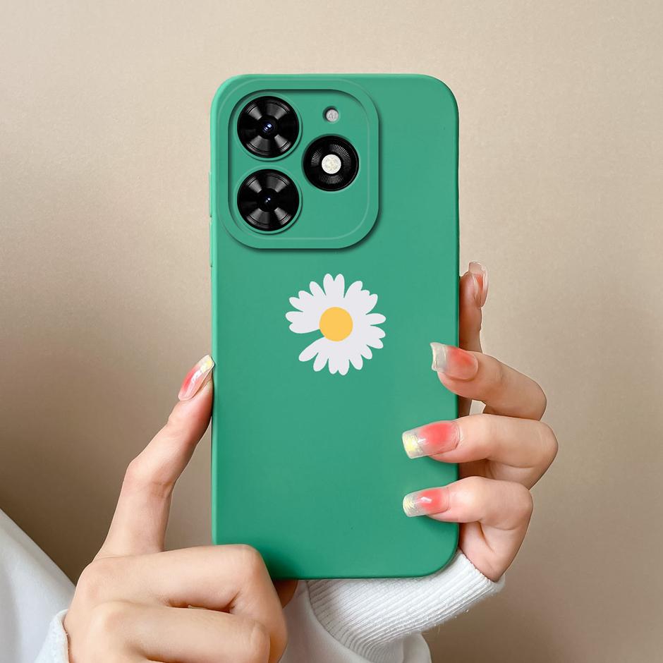 For Tecno Spark Go 2024 Case Cool Girl Cartoons Pattern Liquid Silicone Shell For Tecno Spark Go2024 New Design Prevalent Fundas