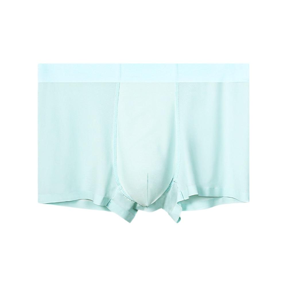 Solid Color Ice Silk Boxers Underpants Underwear for Men Fashion Men Boxer Briefs  Male