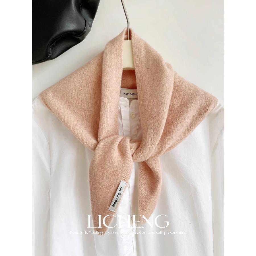 Korean Original Order, Including Wool Knitted Triangle Scarf, Headscarf, Multi-Functional Warm, Fashionable And Versatile Small Scarf In Winter
