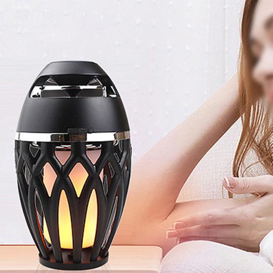 Bluetooth-compatible Speaker Multifunctional Stereo Sound USB Charging Hands-free Long Standby Time Decorations Gifts LED Flame Lamp Torch