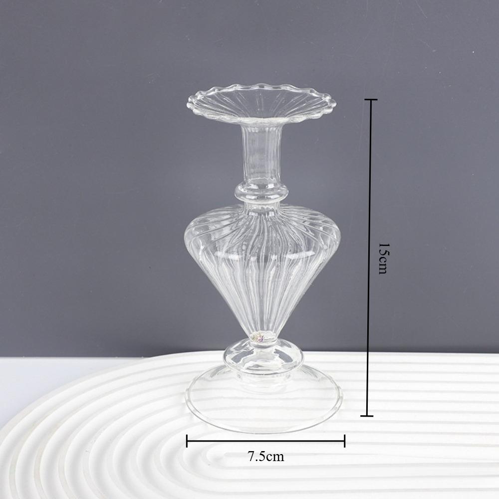Nordic Style Trangle Strips Glass Vase Living Room Desktop Glass Hydroponic Dry Flower Planter Decorative Ornament Party Gift