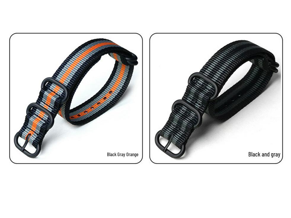 Bracelet de Montre NATO en Nylon Épaissi Xinlei - Bracelet Universel en Toile Tissée 20/22mm