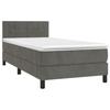 3141270 vidaXL Divan Bed and Mattress Dark Grey 80x200 Cm Velvet