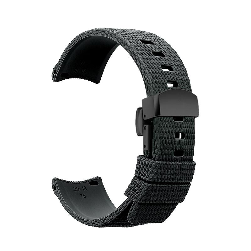 Curved arc-shaped fluororubber Watch strap for original OMEGA X Swatch X Blancpain Scuba Fifty Fathoms MoonSwatch FKM watchband