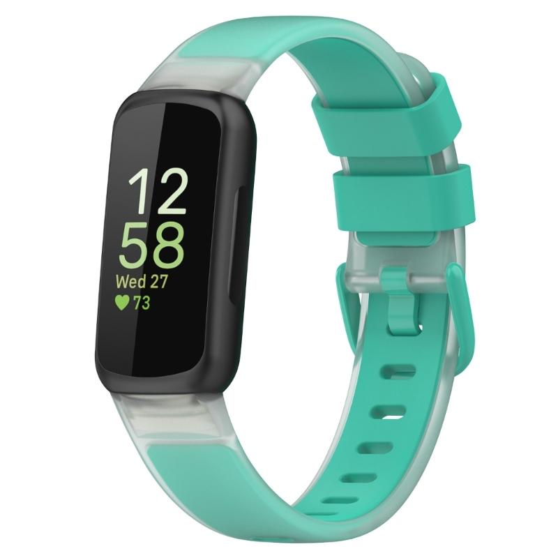 Clear Two Tones Fitness Band Breathable Soft Silicone Quick Change Accessory Simple Installation for Watch Inspire 3
