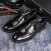 Fashion Men's Formal Leather Shoes British Style Oxford Loafers Round Toe Breathable Non-Slip Business Dress Wedding Office Casual Shoes