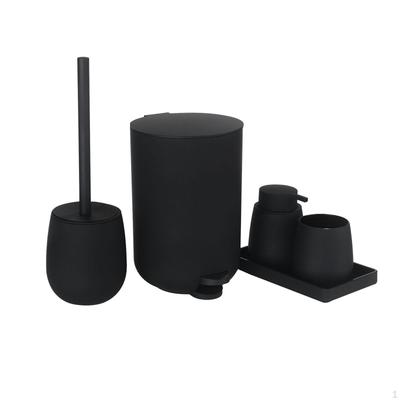 5 Piece Bathroom Accessories Set Includes Soap Dispenser, Toothbrush Holder, Tumbler,