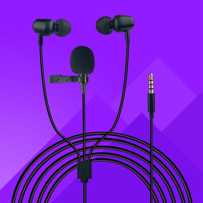 Microfone de Lapela 1.5m Profissional Mini Redução de Ruído Gravação Transmissão ao Vivo Microfone de Headset Lavalier para Celular