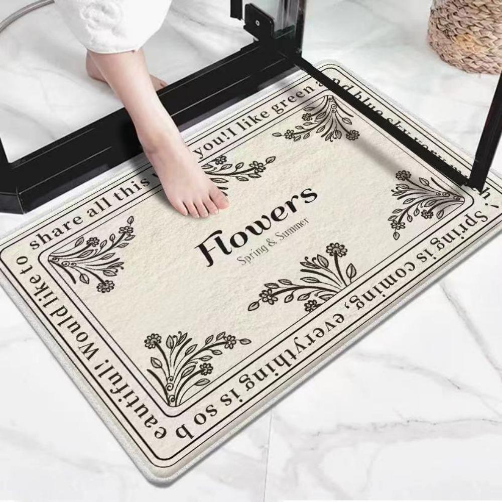 Bathroom Slip-resistant Mat Floor Mat Entry Bathroom Door Moisture-wicking Mat Home Bedroom Carpet Bathroom Slip-resistant Mat