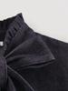 Women's Versatile Bow-Accent Long Sleeve Denim Shirt