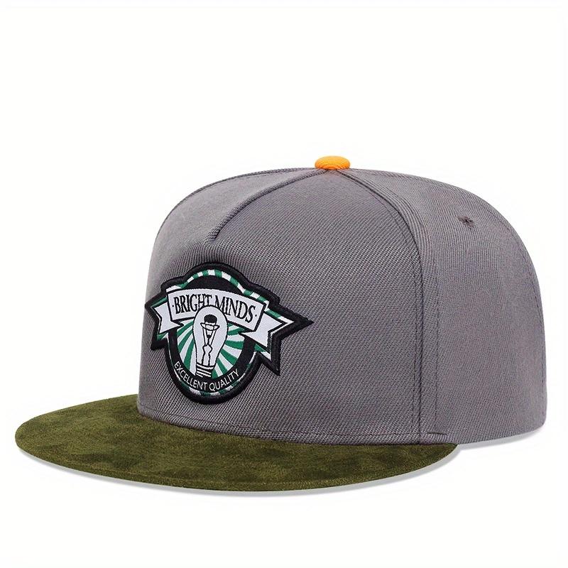 

Кепки с вышивкой в виде лампочки в стиле хип-хоп, модные бейсболки с вышивкой, мужские регулируемые кепки для женщин, козырьки для путешествий на открытом воздухе Adjustable темно-серого