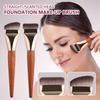 Štětec na podkladový make-up Jednotvará dřevěná rukojeť s plochou hlavou Ultratenký tekutý podkladový make-up bez stop štětec na make-up s plochou hlavou