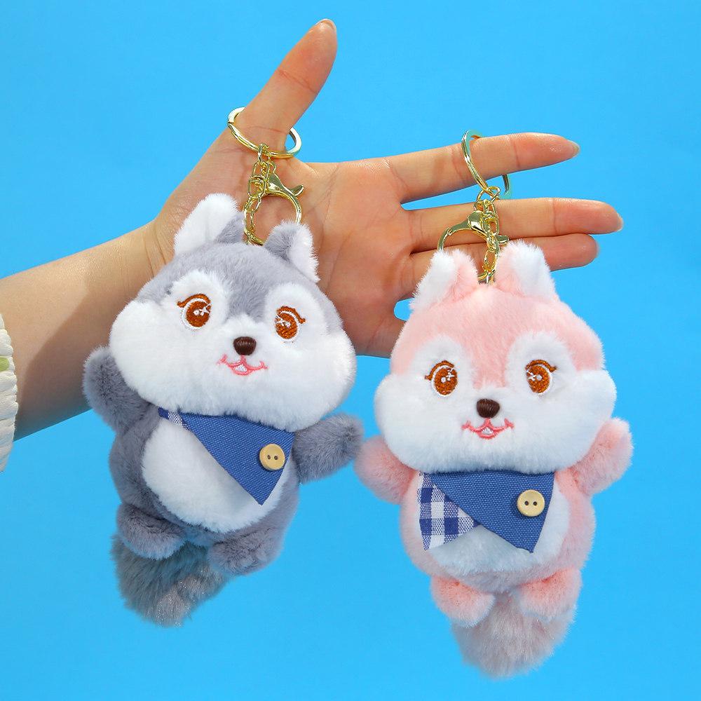 Cute Squirrel Plush Toy With Cozy Scarf For Women Bag Pendant
