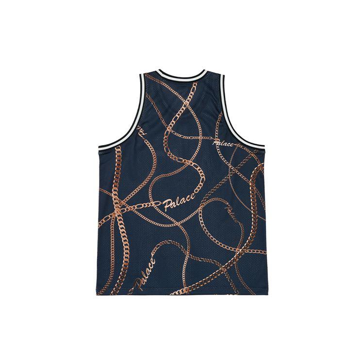 Palace Chain Basketball Vest Navy Unisex Outerwear Blue P25ES001