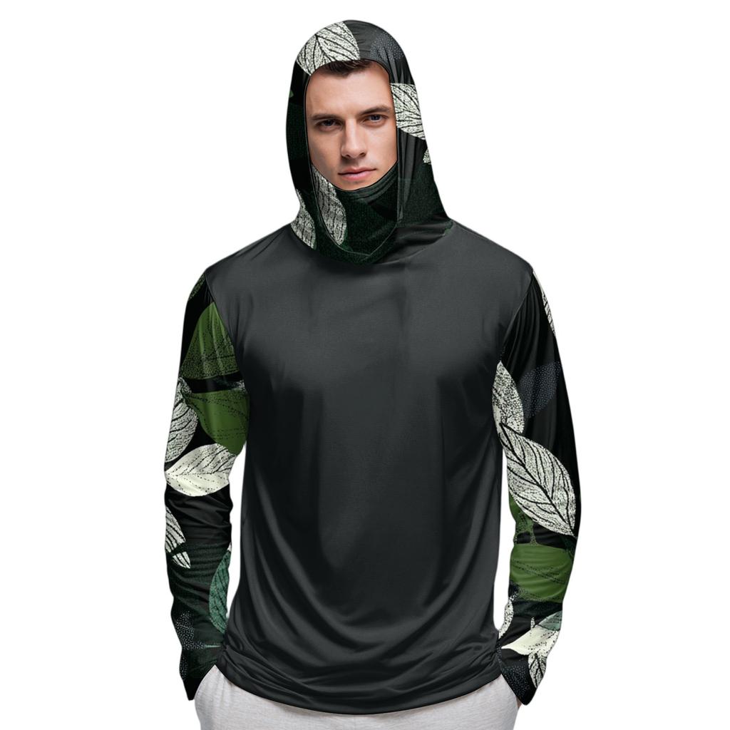 Heren Shirt Met Masker Lichtgewicht Lange Mouw Capuchon Wandelen Vissen Performance