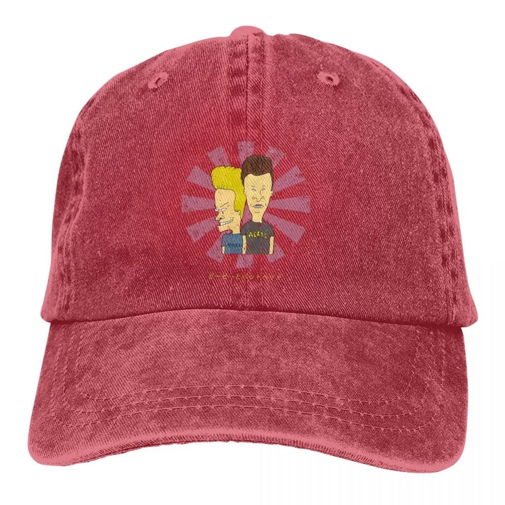 Pure Color Cowboy Hats Retro Women's Hat Sun Visor Baseball Caps Beavis and Butthead Sarcastic Cartoon Peaked Trucker Dad Hat
