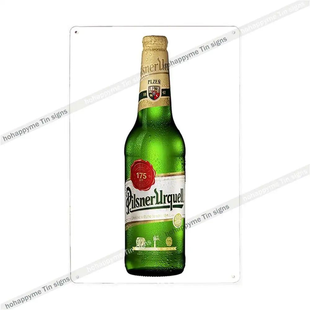Pilsner Urquell Metal Wall Art Poster Belgium Beer Sign Vintage Bar Man Cave Club Tin Painting Decor Plaque Decoration 20x30cm