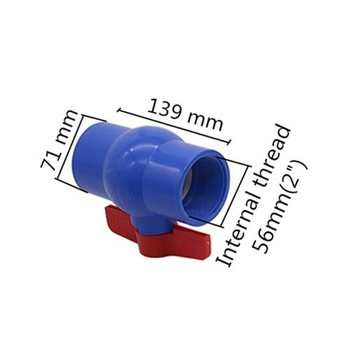 1Pc 1/2"~2" PVC Pipe Socket Ball Valve Aquarium Fish Tank Connectors Fittings Garden Irrigation System Adapter PVC Ball Valve