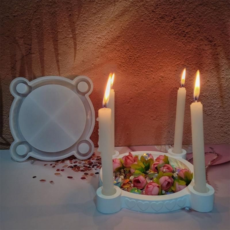 Food Grade Silicone Baking Molds Efficient Heart Design Decorative Tray For Cements Plasters Crafts