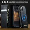 For iPhone 14 Plus/iPhone 15 Plus Case CASEME C49  Compatible with MagSafe RFID Blocking Detachable Wallet Leather Phone Cover