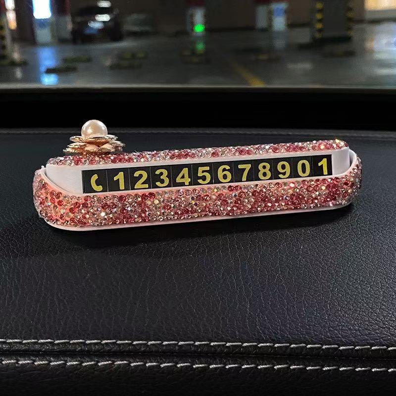 Car Temporary Parking Card Phone Number Card Plate Telephone Number Stop Luminous Parking Aid Garage Car Interior