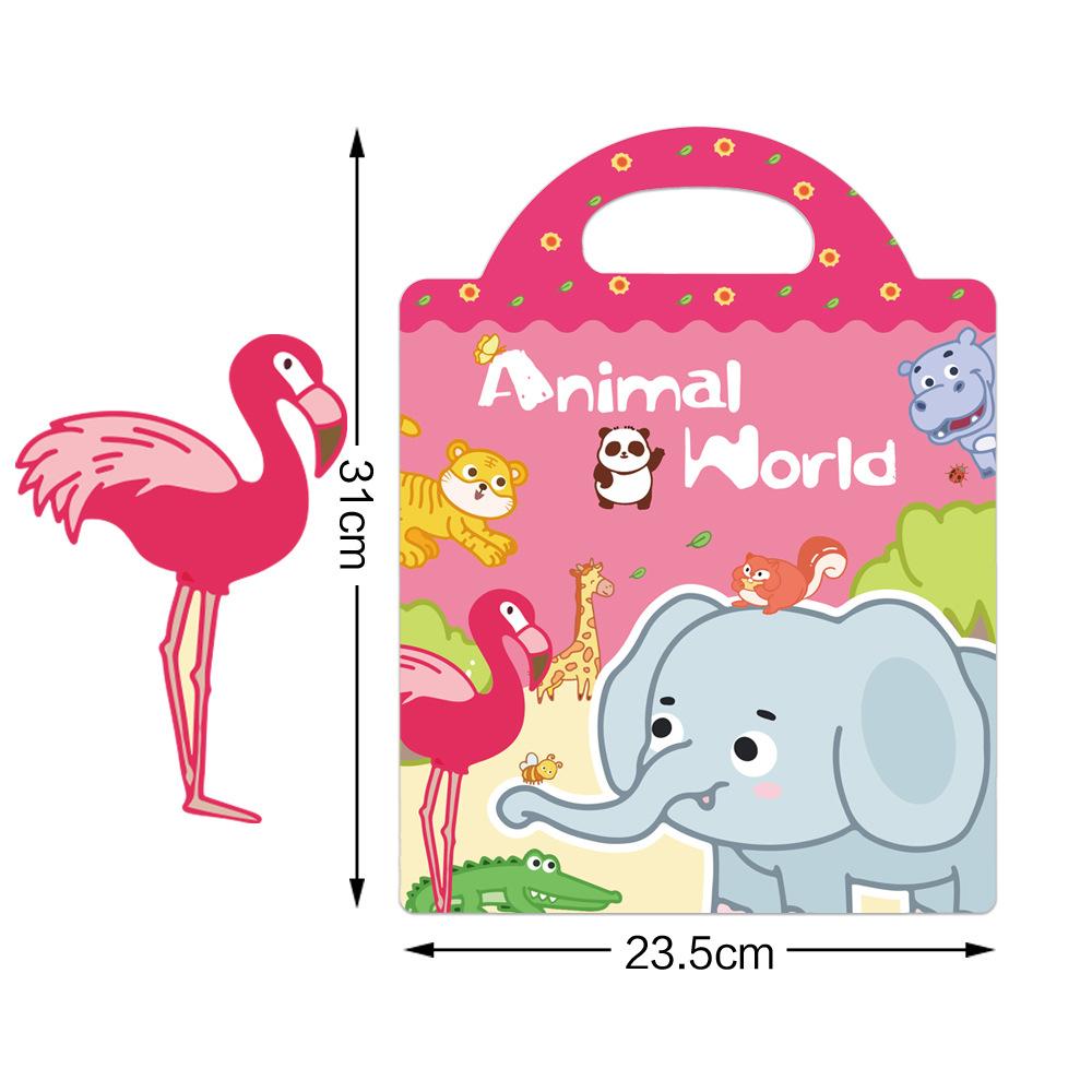 Repetitive children's toys featuring "First Book" animal, dinosaur and ocean scene jelly sticker books