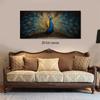 1pcs Peacock Opening Screen Oil Painting Modern Living Room Entrance Decoration Painting Animal Art Canvas Painting Bedroom Stud